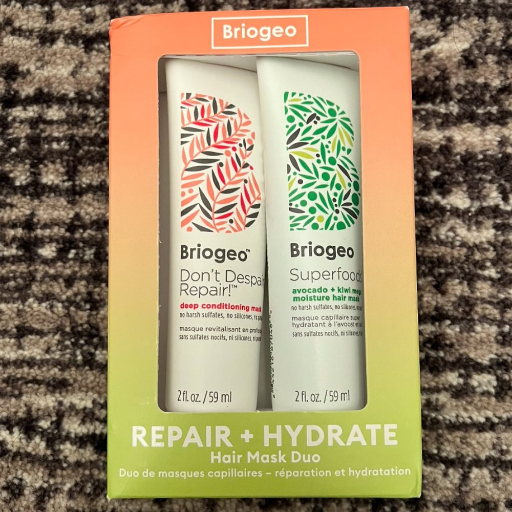 Briogeo Repair + Hydrate Mini Hair Mask Travel Duo - NEW